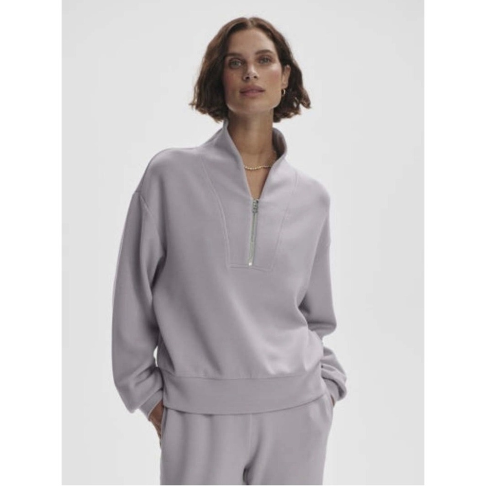 Varley Davidson 1/4 Zip Pullover Womens S Light Purple Double Soft Sweatshirt